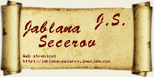 Jablana Šećerov vizit kartica